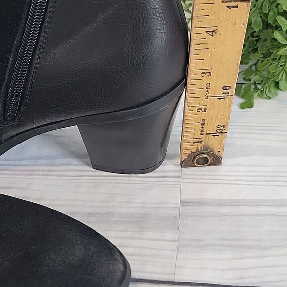 Shoe Dazzle Keke double side zip bootie in black Women's Size 8.5 - Picture 4 of 10